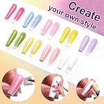 Gradient Painting Gel, 9 Bright Colors Ombre Gel Nail Polish Spring Summer Light Pink Blue for Pigment Pat Nails Aura Nails, French Manicure DIY Nail Art Long Lasting Palette Fairy Spring