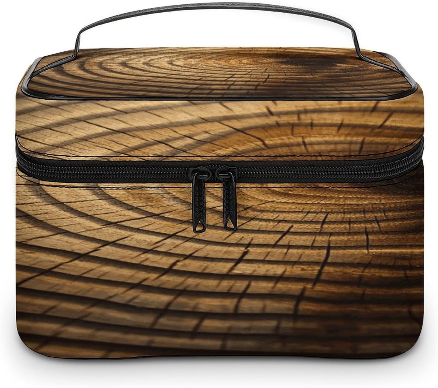 Tree Rings Travel Makeup Bags Large Capacity Cosmetic Bag for Women Portable Makeup Artist Organizer Bags Waterproof Make Up Bag Lightweight Hand-held Makeup Case