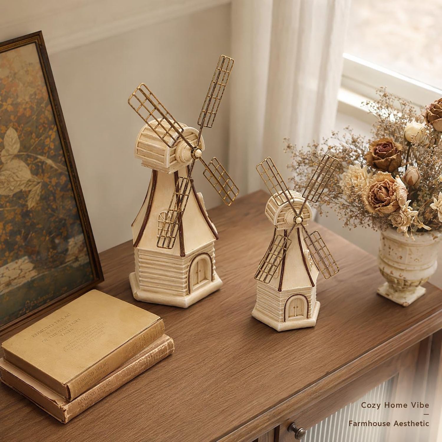 Vintage Dutch Windmill Model Rustic Farmhouse Windmill Craft