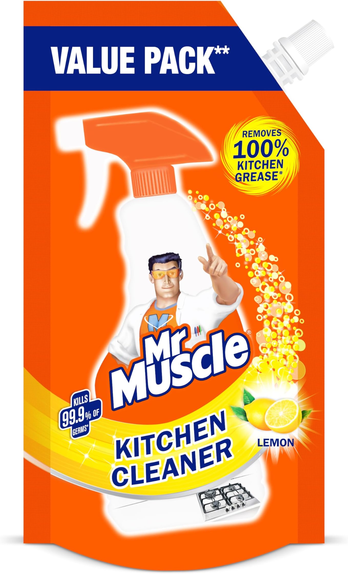 Kitchen Cleaner - 425 Ml Pouch (Lemon)