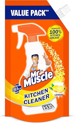Mr Muscle Kitchen Cleaner – 425 Ml Pouch (Lemon)