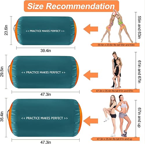 Miniatura 61 de VOFiTNY Gimnasia Equipo de Tumbling Air Barrel Inflable Octágono Vaso Roller Back Bend Trainer Chearleeding Mat Sin Bomba Menta nopump