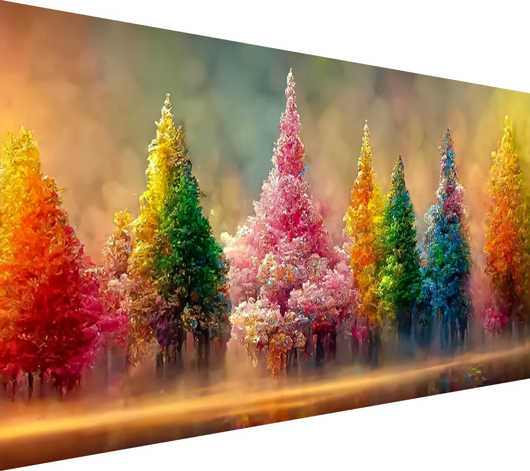 YALKIN 5D Colorful Diamond Painting Kits for Adults, DIY Full Round Drill Large Diamond Art Kits Crystal Rhinestion Arts and Crafts, Gem Arts Paints with Diamond Home Wall Decor 27.5 X15.7inch
