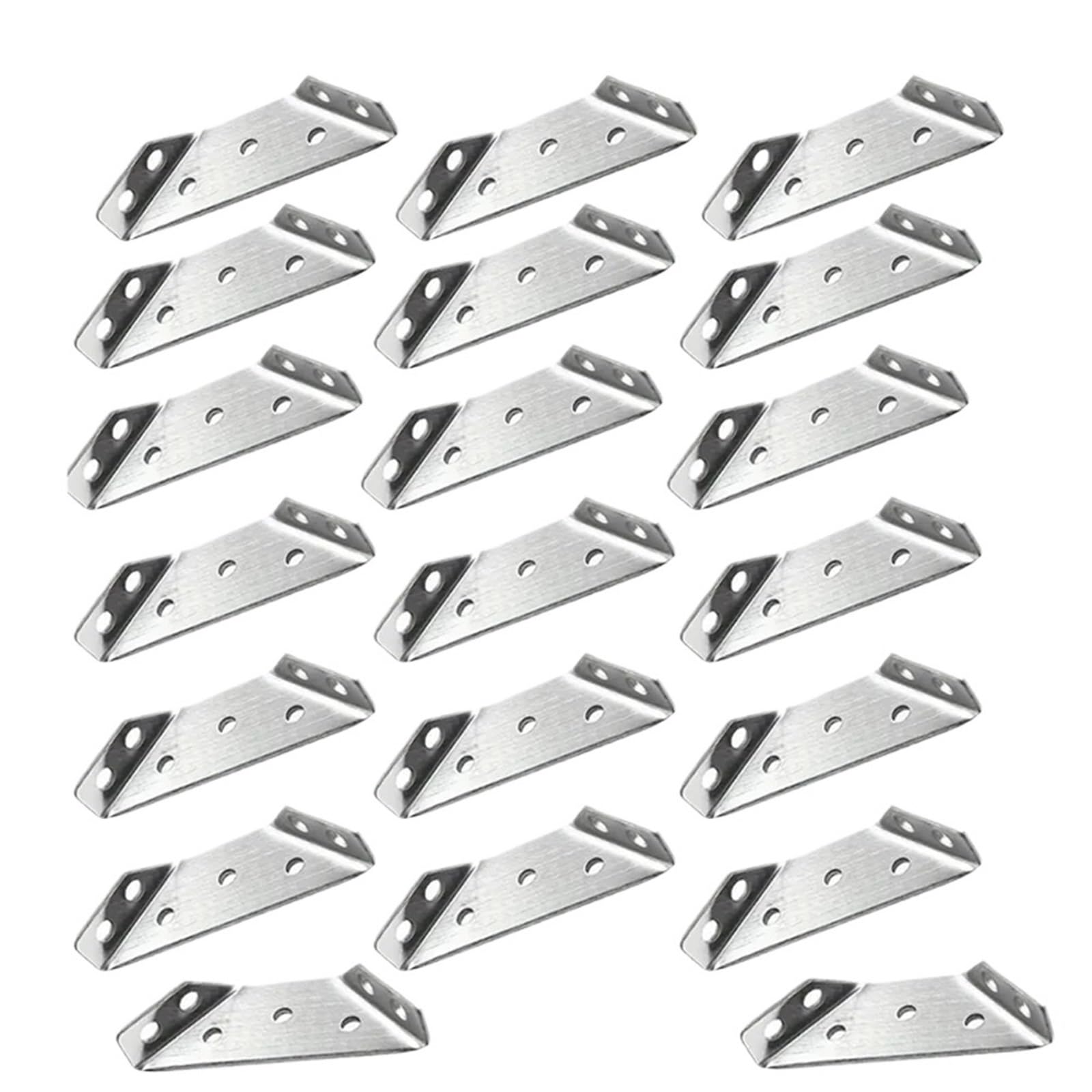 Furniture Corner Connector 10/20/40/50pcs Thickened Stainless Steel Angle Code 90 Degrees Right Fixed Bracket Furniture Connectors(20pc)