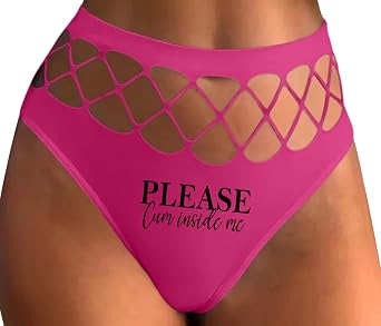 Knaughty Knickers Please Cum Inside Me Bareback Breed Me Cream Pie Cumslut Hot Pink Fishnet Thong Adult Flirty Fun