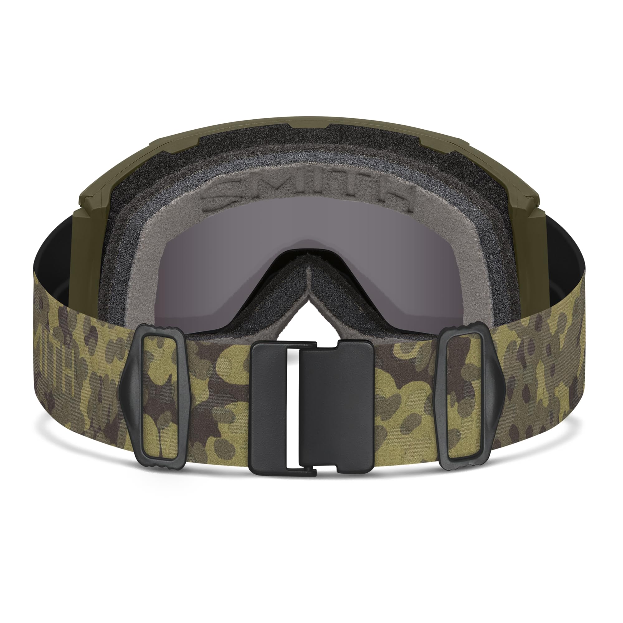 Smith Squad MAG Schneesportbrille für Erwachsene, Unisex, Vintage-Stil, Camouflage-Rahmen, ChromaPop Sun, schwarze Gläser + Ersatzgläser für schwaches Licht