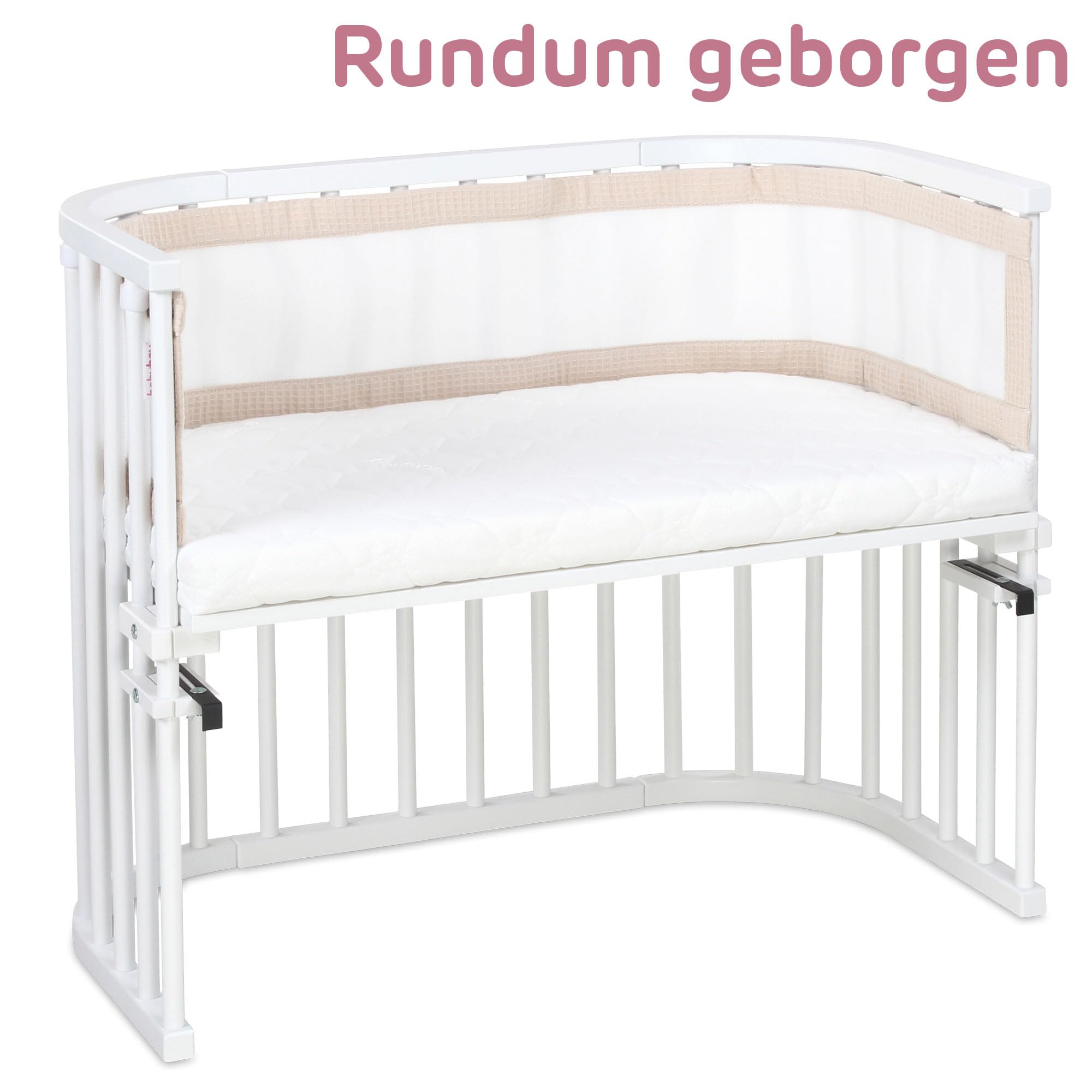 babybay Nestchen 3D Mesh-Waffelpiqué passend für Modell Maxi, Boxspring, Comfort und Comfort Plus, sand