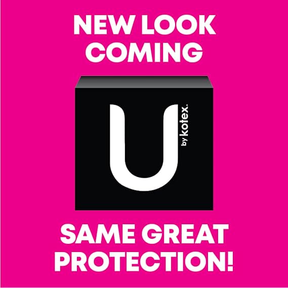 U by Kotex CleanWear Ultra Thin Feminine Pads with Wings, Heavy Absorbency, 40 Count