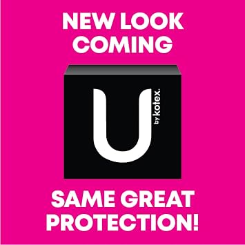 U by Kotex CleanWear Ultra Thin Feminine Pads with Wings, Heavy Absorbency, 40 Count