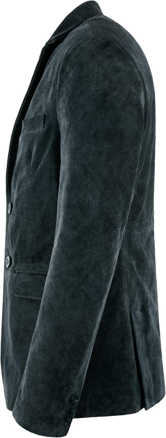 Mens Real Leather Blazer Italian Tailored 100% Suede Single Breasted Gents Coat 3450
