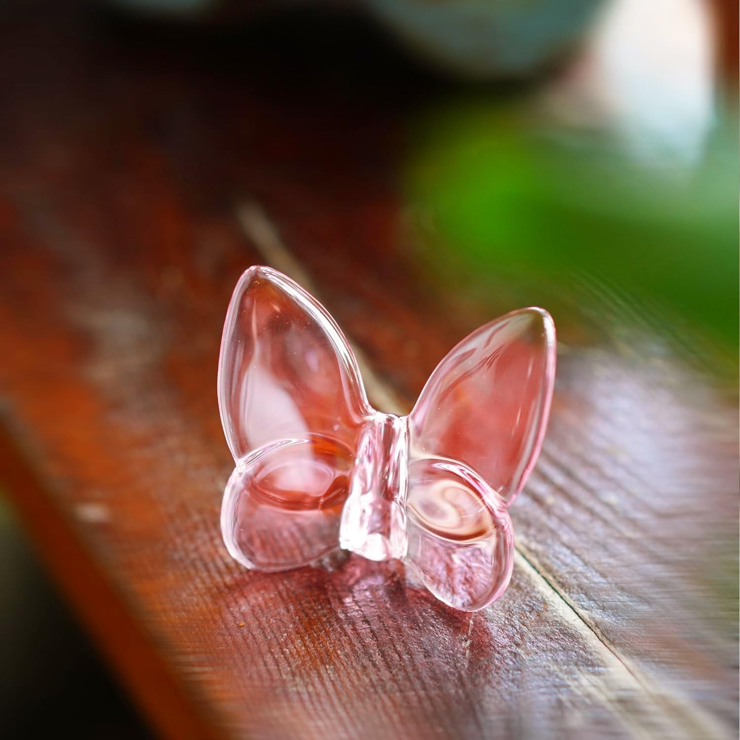 kanpura Pink Crystal Butterfly Figurine,Flying Butterfly Figurine, Glass Butterfly Ornament,Crystal Collectible for Butterfly Enthusiasts and Collectors - Image 9
