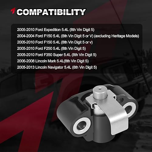 Miniatura 5 de Kit de cadena de distribución del motor y kit de reparación de fáser de leva, compatible con Ford Expedition, F-150, F-250, F-350 Super Duty,