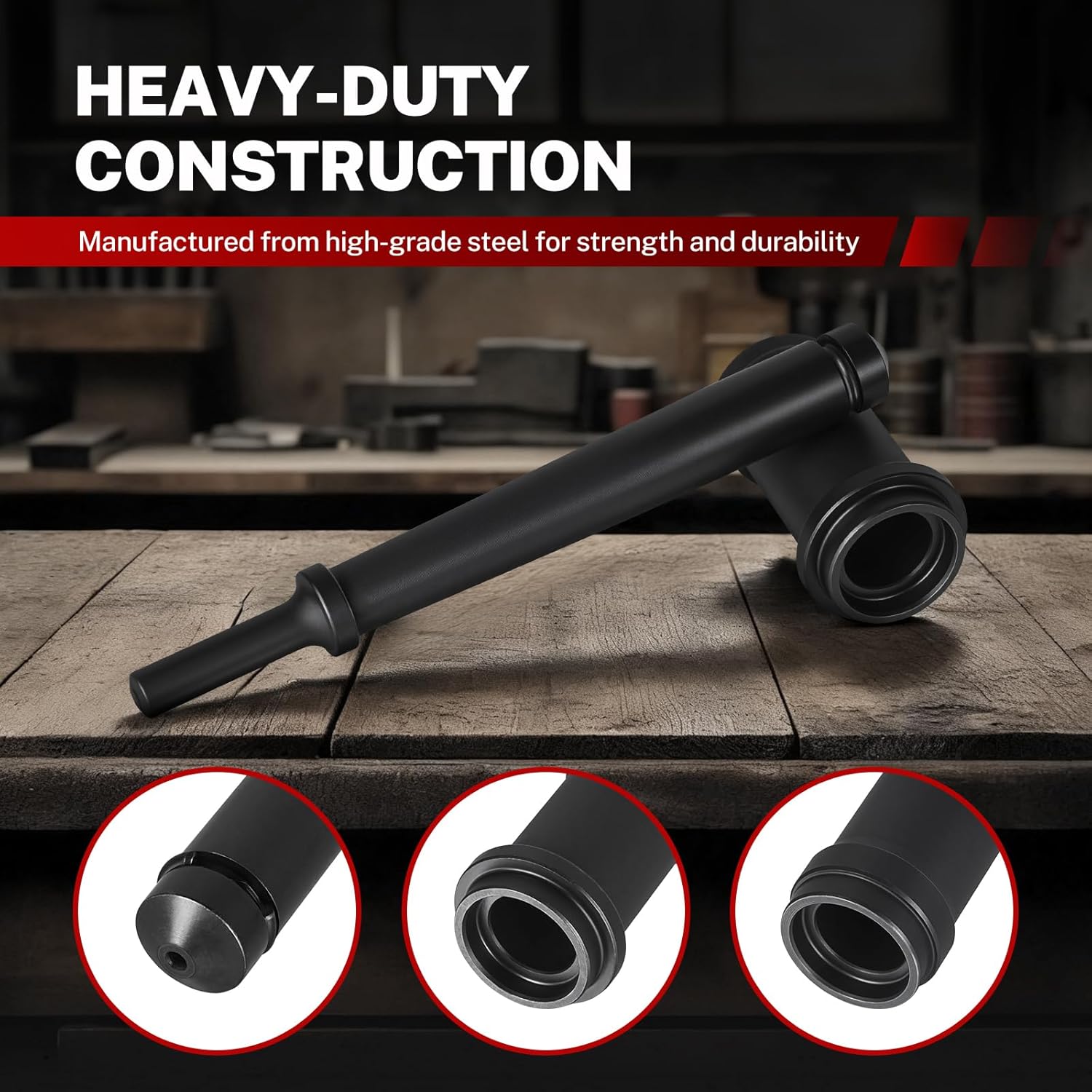 BILITOOLS Truck Anchor Pin Bushing Kit, Pneumatic Bushing Driver Set for Truck & Trailer 1-3/8 Anchor Pin Bushings Removal Installation, No Hub Removal Brake Tool, for Commercial Semi Trucks