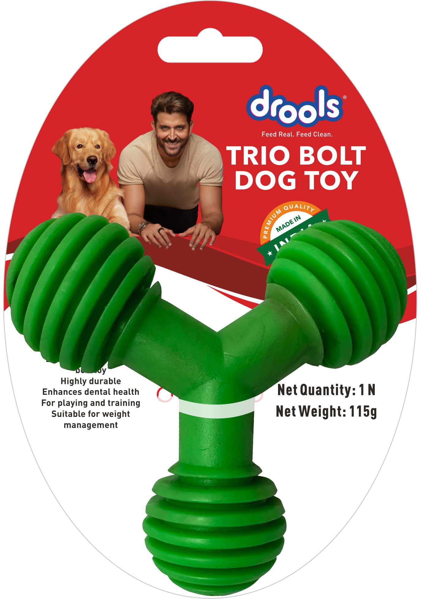 Drools Non-Toxic Rubber Toy for Dogs, Trio Bolt Ring 115g Pack (B0BS9J61NQ) Amazon Price History, Amazon Price Tracker