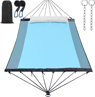 GAFETE 14ft Portable 2 Person Hammock, Quick Dry Textilene, 550 lb Capacity