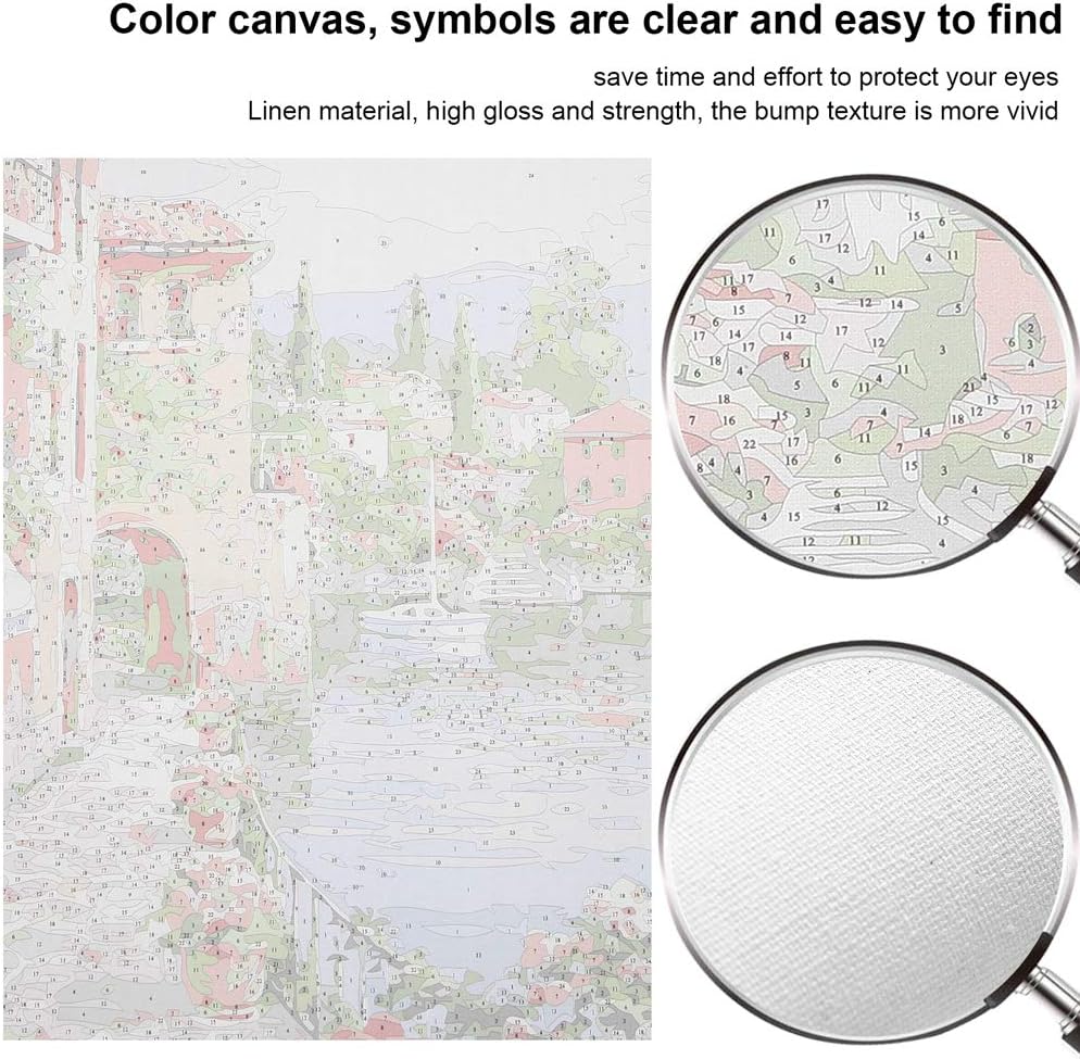 [Newly Upgraded] Colorful Canvas Paint by Number Kits ，16 x 20 inch Canvas DIY Oil Painting for Kids, Adults Beginner with Brushes and Acrylic Pigment(Starry Sky)