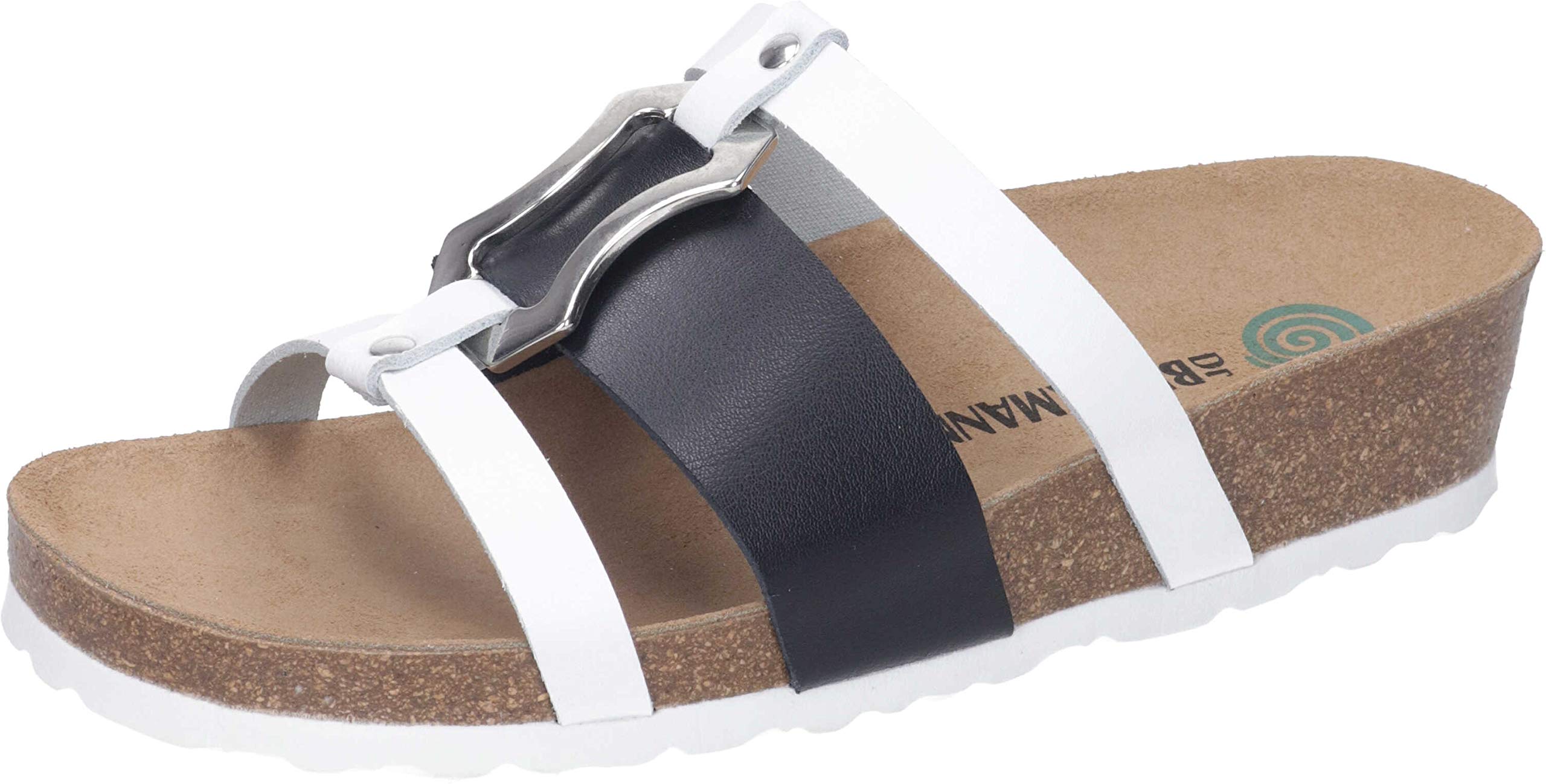 Dr. Brinkmann Mules, White, 8.5 UK