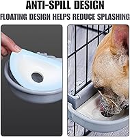 Vista 4 de Dispensador automático de agua para alimentos para mascotas, juego de botellas de agua para jaula de gravedad automática, estación de alimentación