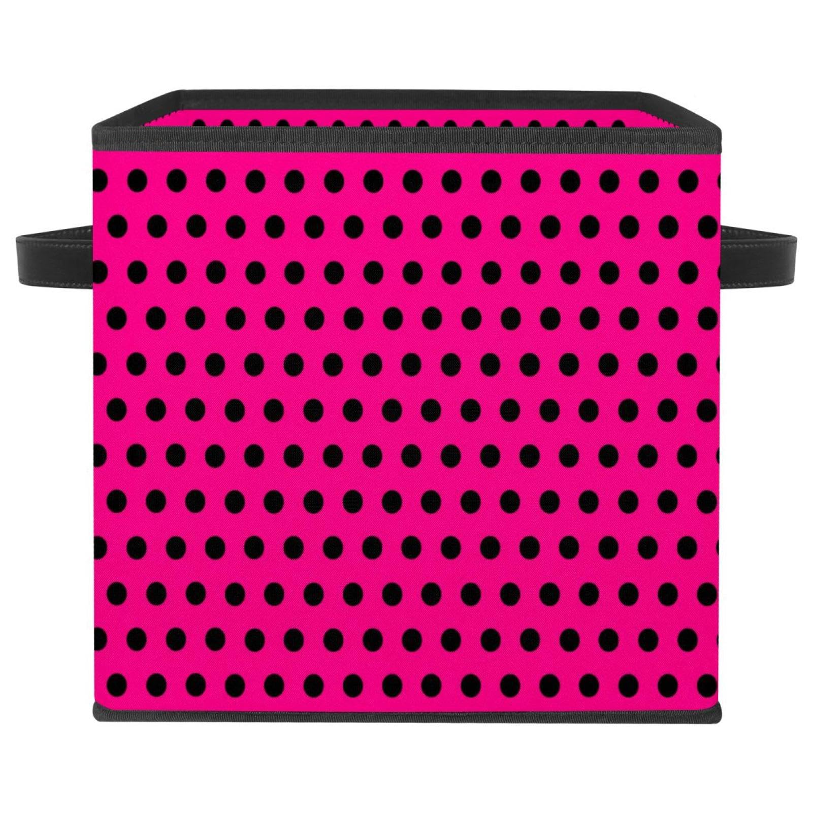 Boîte de rangement pliable en tissu à pois pour placard