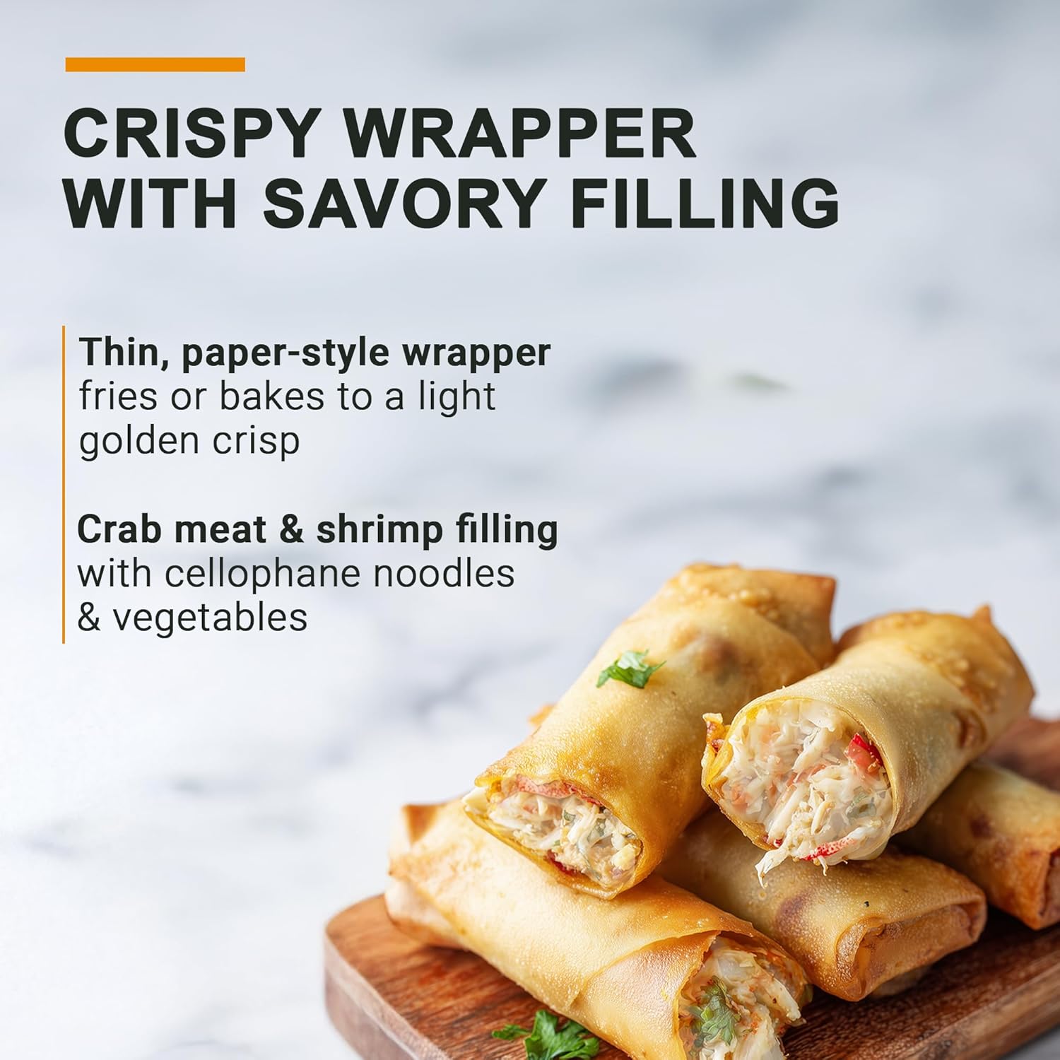 Phillips Crab and Shrimp Spring Rolls 48 Pcs – Asian Frozen Appetizer Spring Rolls with Seafood, Vegetables & Spices, Crispy Wrapper, Easy Cook Party Snack for Home Meals, Parties & Food Service