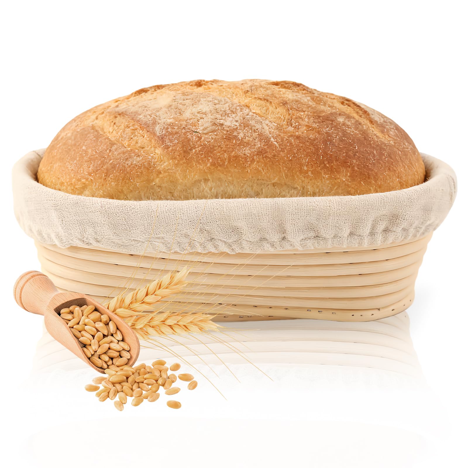 2 Cestini Per Lievitazione Banneton In Rattan Con Fodere In Lino – Pane Fatto In Casa Perfetto