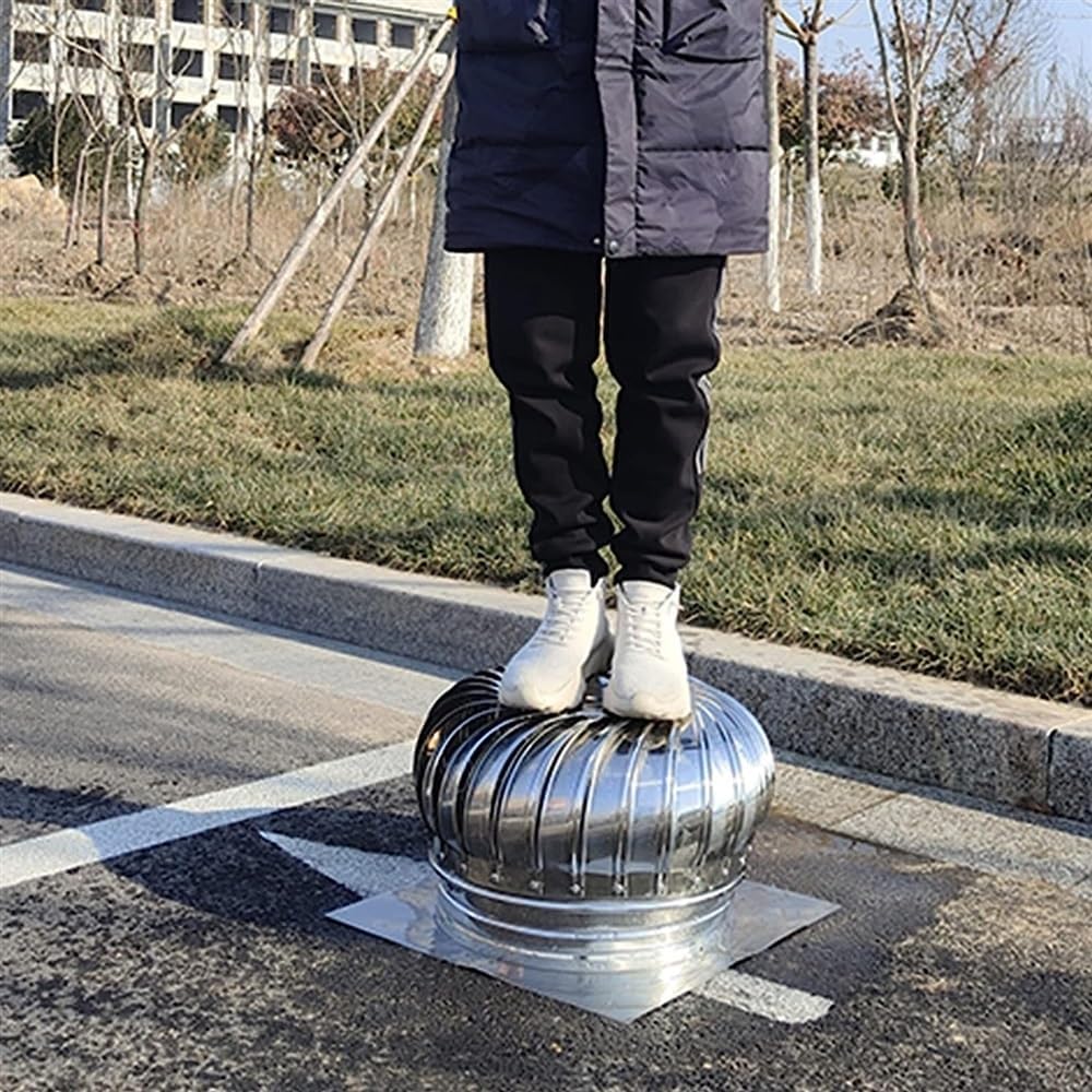 Roof Vents Wind Turbine Cover for Home Roof, Outdoor Roofing Vent Pipe for House/Chimney/Metal Roof, All Weather Rain Cap Stainless Steel (100mm/3.9 in)