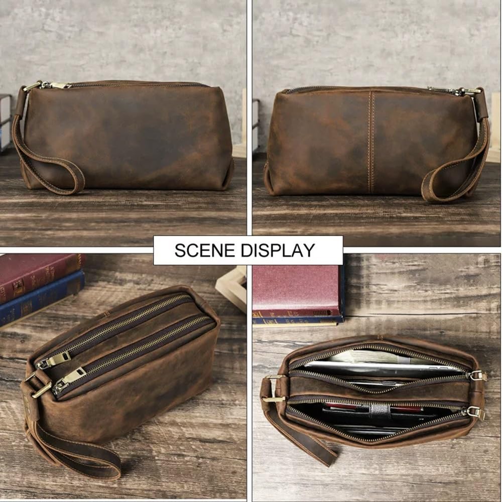 Neceser for Hombres, Bolsa de Viaje Essentials Shaving Dopp Kit, Bolsa de Viaje, Estuche Organizador de artículos de tocador, Accesorio de Maquillaje cosmético, Resistente al Agua