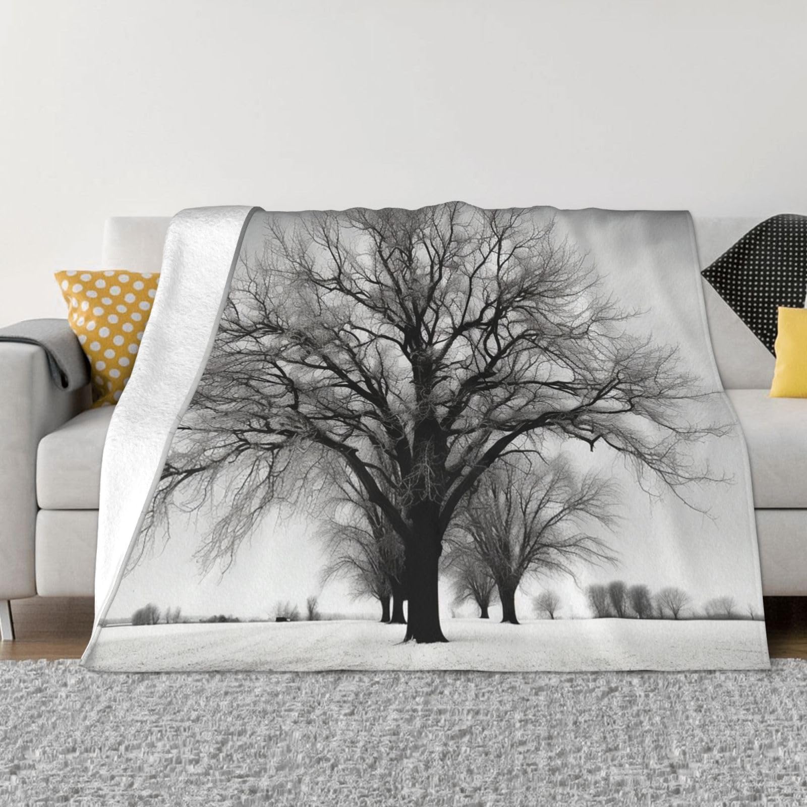 Couverture flanelle légère contre le froid, plaid micro-polaire doux toutes saisons 152x127