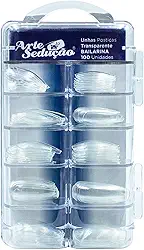 Unhas Postiças Bailarina Transparente, Arte Sedução, 100 Unidades