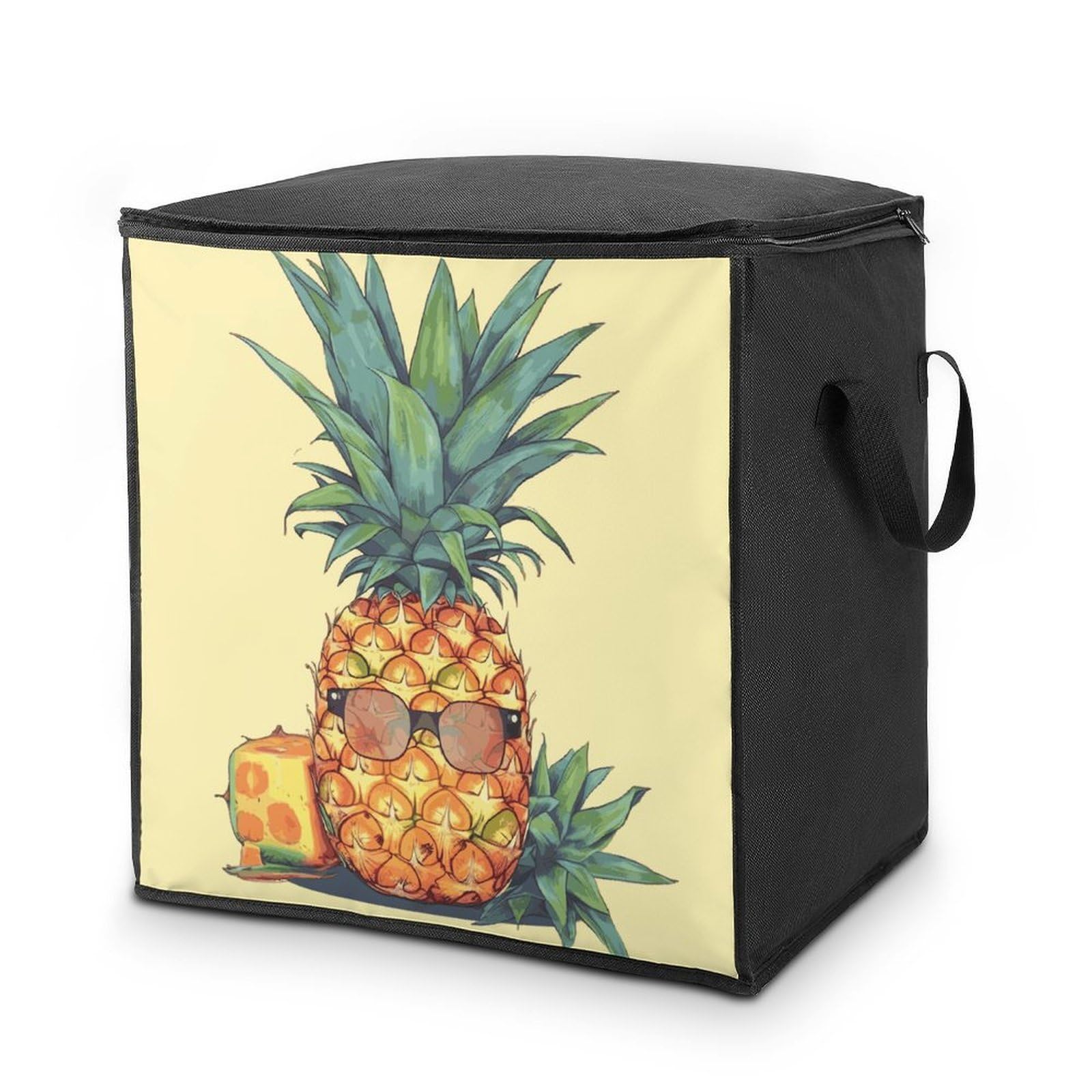 Fekiloot Style Funny Pineapple Storage Bags With Reinforced Handles,Moving Bag With Zipper,Closet Organizers,Compression Packing Cubes