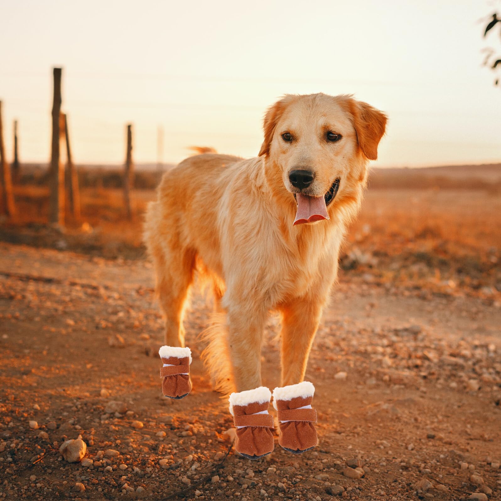 ibasenice 4pièces Neige pour Chien Chaussures pour Animaux de Compagnie Chaudes pour Chiens Moyens et Petits