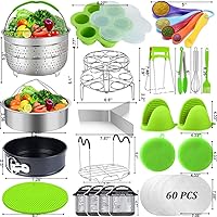 Vista 7 de Sugaroom 101 PCS Pressure Cooker Accessories Set Compatible with Instant Pot Accessories 6 qt 8 quart - 2 Steamer Baskets, Springform Pan, Egg Rack