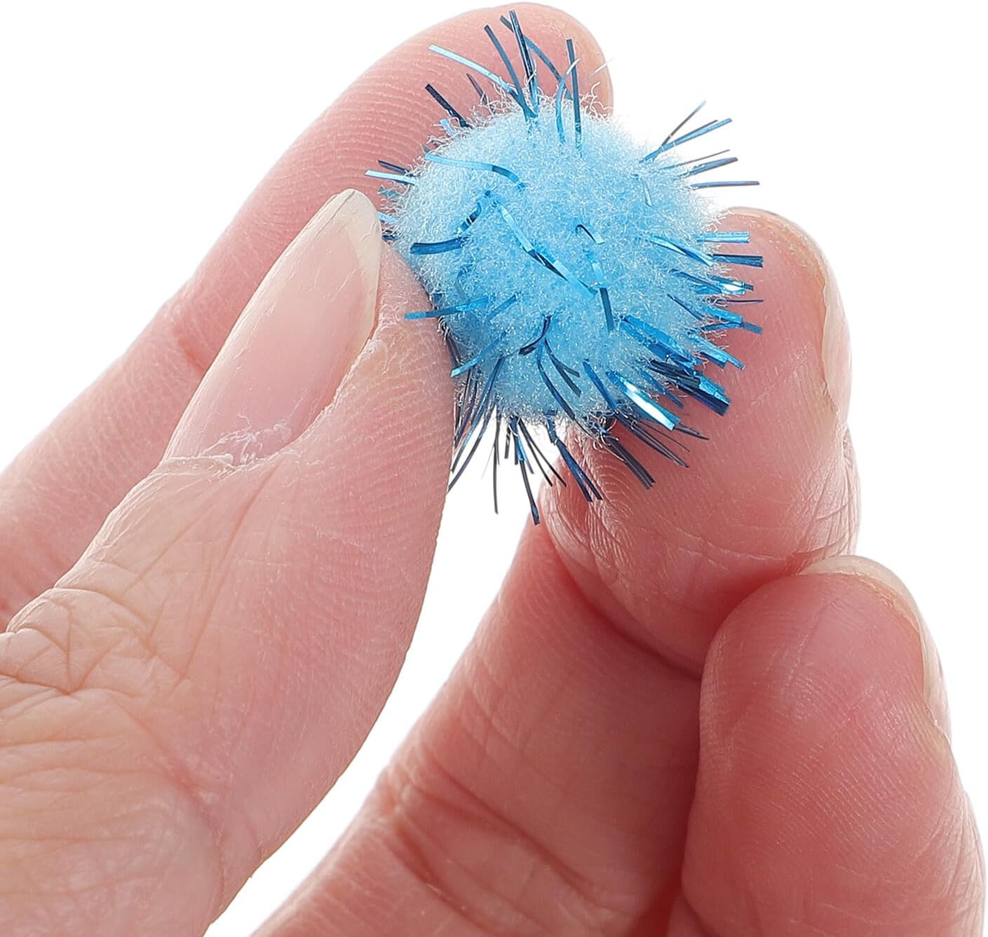 SUPVOX 1000pcs Glitter Pom Pom Balls DIY Craft Supplies for Handmade Decorations Fluffy Colored Puff Balls for Creative Art Projects and Hobby Use