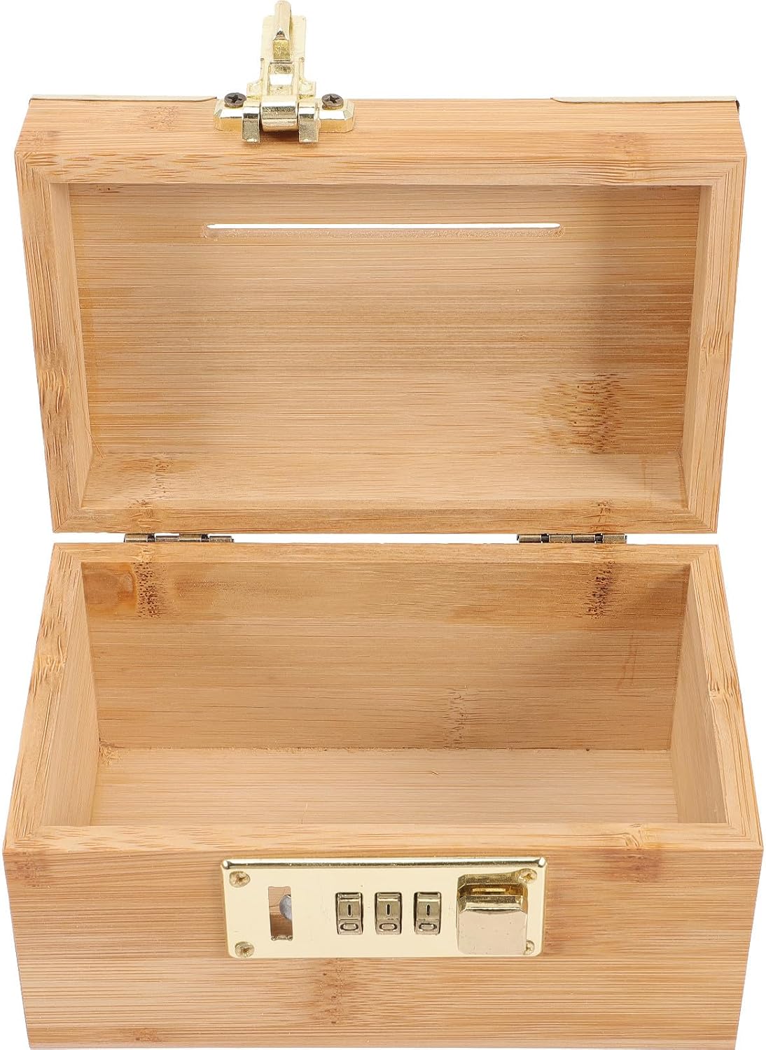 Locked Treasure Chest Jewelry Organizer Retro Trinket Case with Password Lock Small Wooden Storage Box for Home Decor and Coin Saving