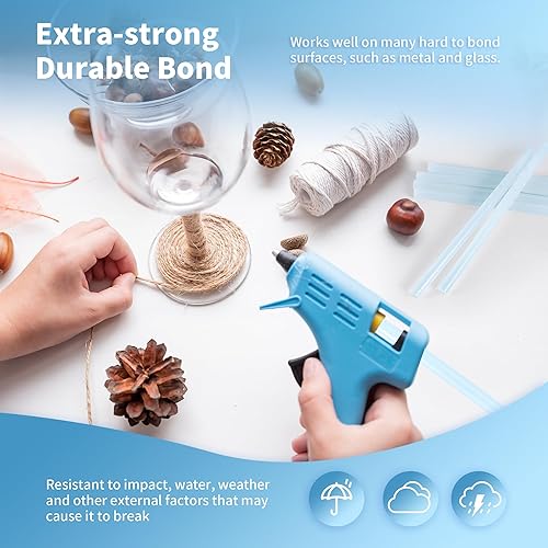 Miniatura 5 de MATUFF Varillas de pegamento negro de tamaño completo de 0.43 pulgadas de diámetro x 8 pulgadas de largo, 32 barras de pegamento caliente para