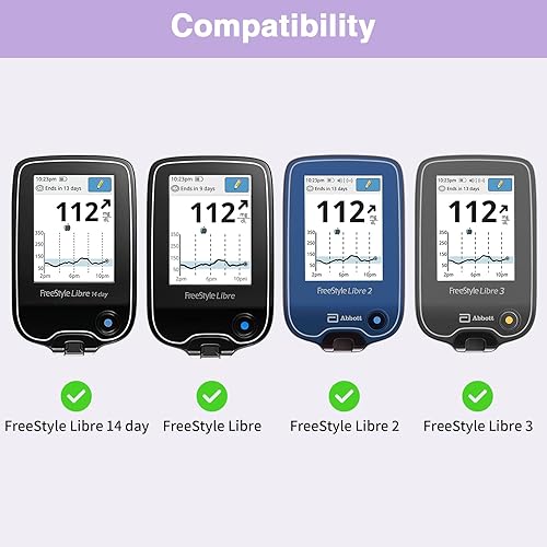 Vista 28 de Funda protectora rígida para Freestyle Libre 3 2 / Libre Reader, ligera, a prueba de golpes, funda de transporte para diabéticos con clip y asa