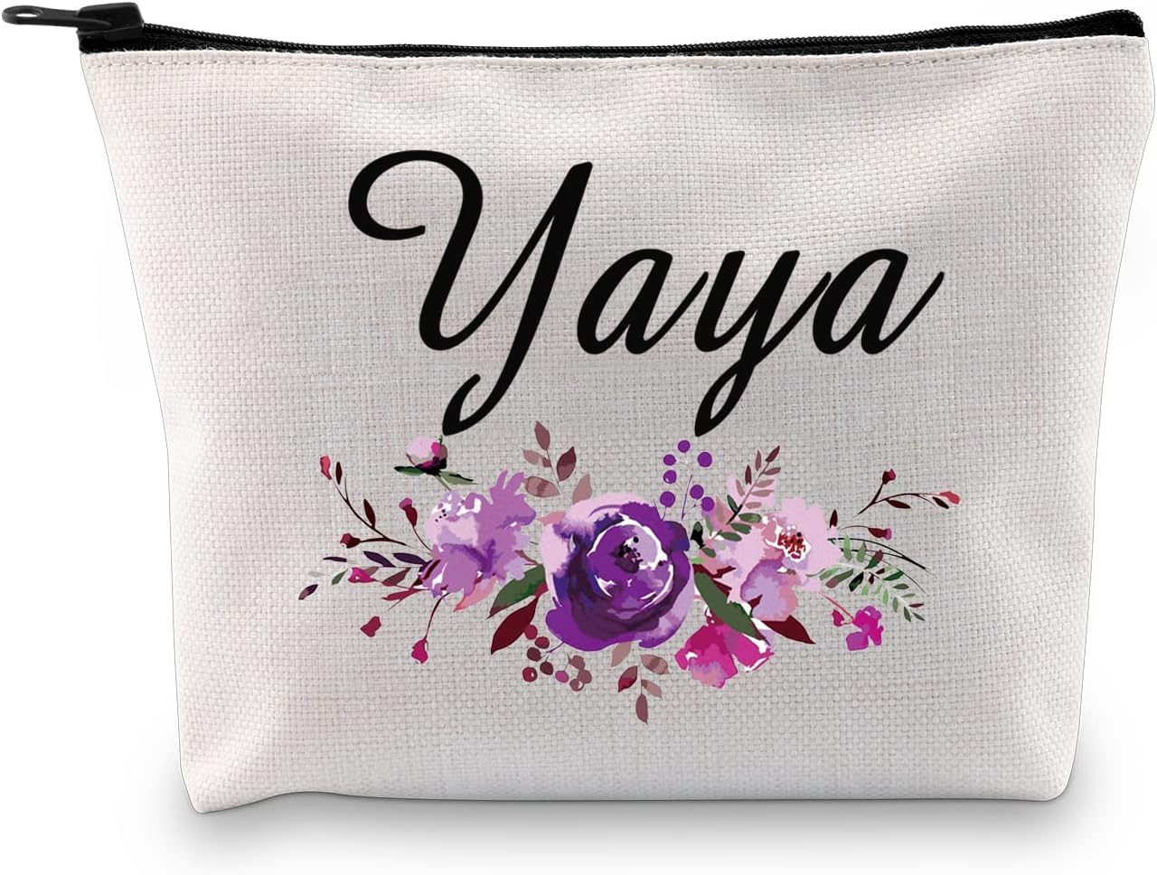 GJTIM Yaya Gift Yaya Makeup Bag Travel Toiletry Bag Grandma Birthday Gift Mother's Day Gift for Yaya (Yaya bag)