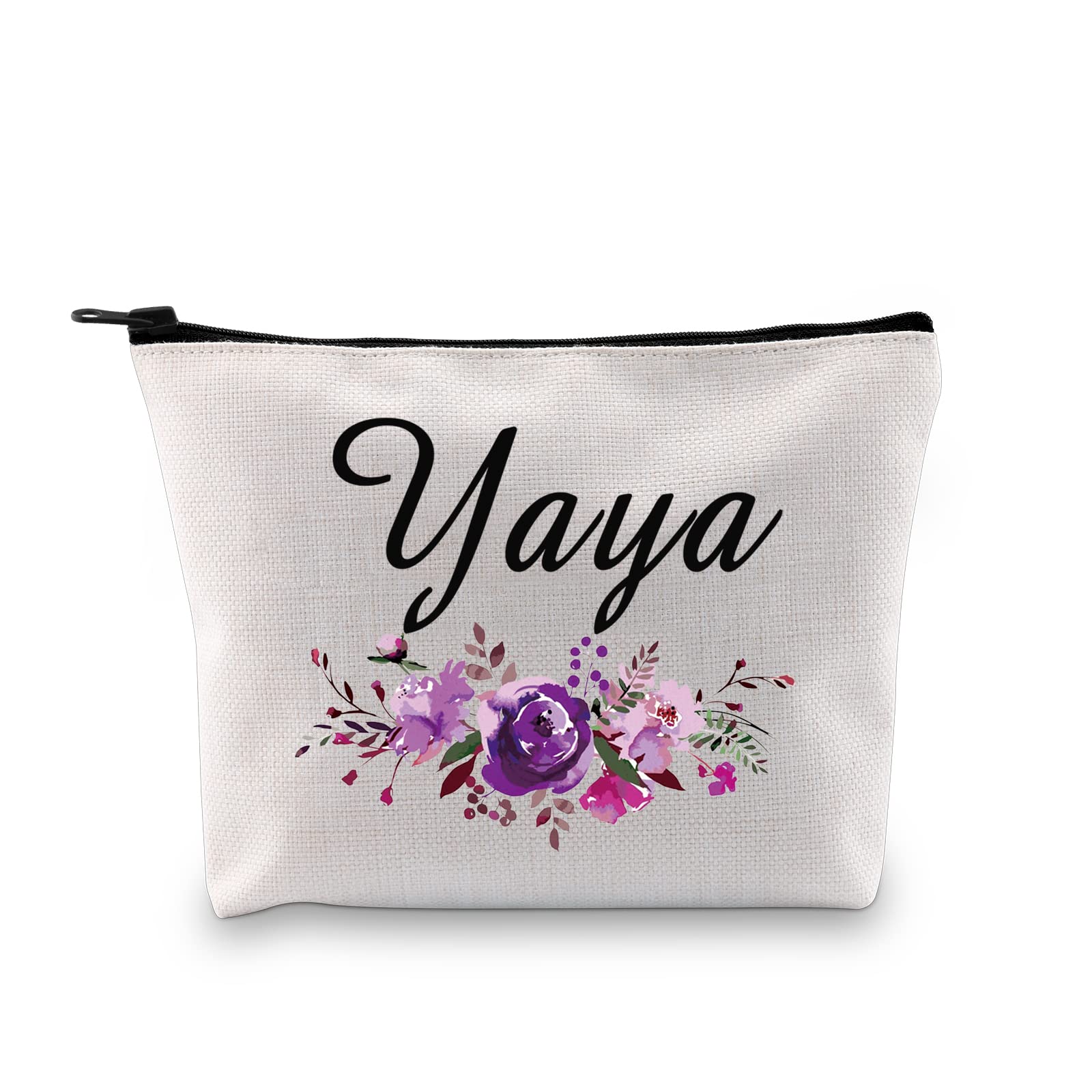 GJTIM Yaya Gift Yaya Makeup Bag Travel Toiletry Bag Grandma Birthday Gift Mother's Day Gift for Yaya (Yaya bag)