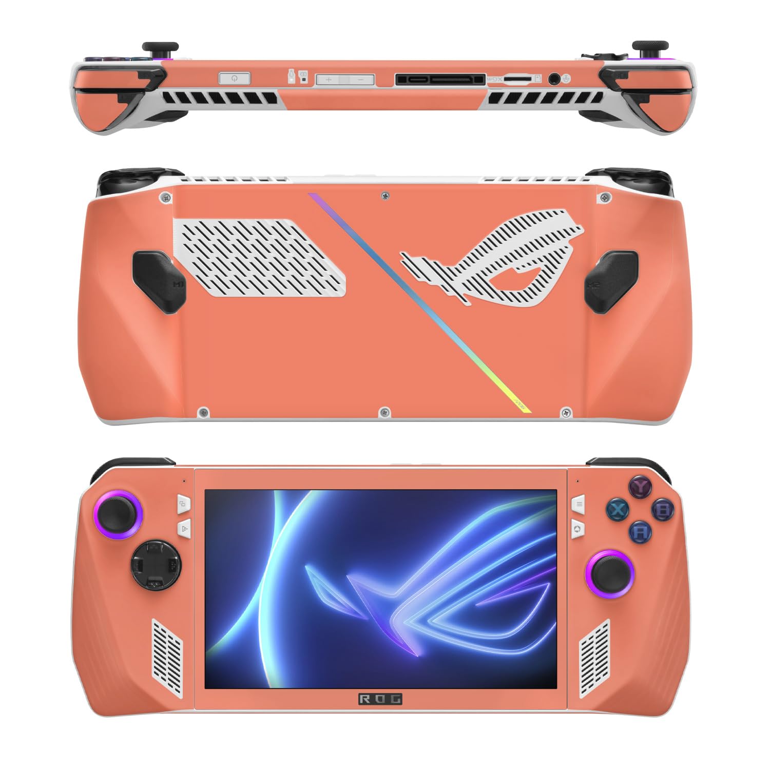 MightySkins Skin Compatible with Asus ROG Ally - Solid Salmon | Protective, Durable, and Unique Vinyl Decal wrap Cover | Easy to Apply, Remove, and Change Styles