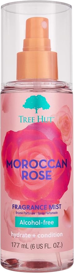 TREE HUT, Fragrance Mist Moroccan Rose, Spray Corporal de Fragancia, Fragancia Floral, Duradera y Refrescante