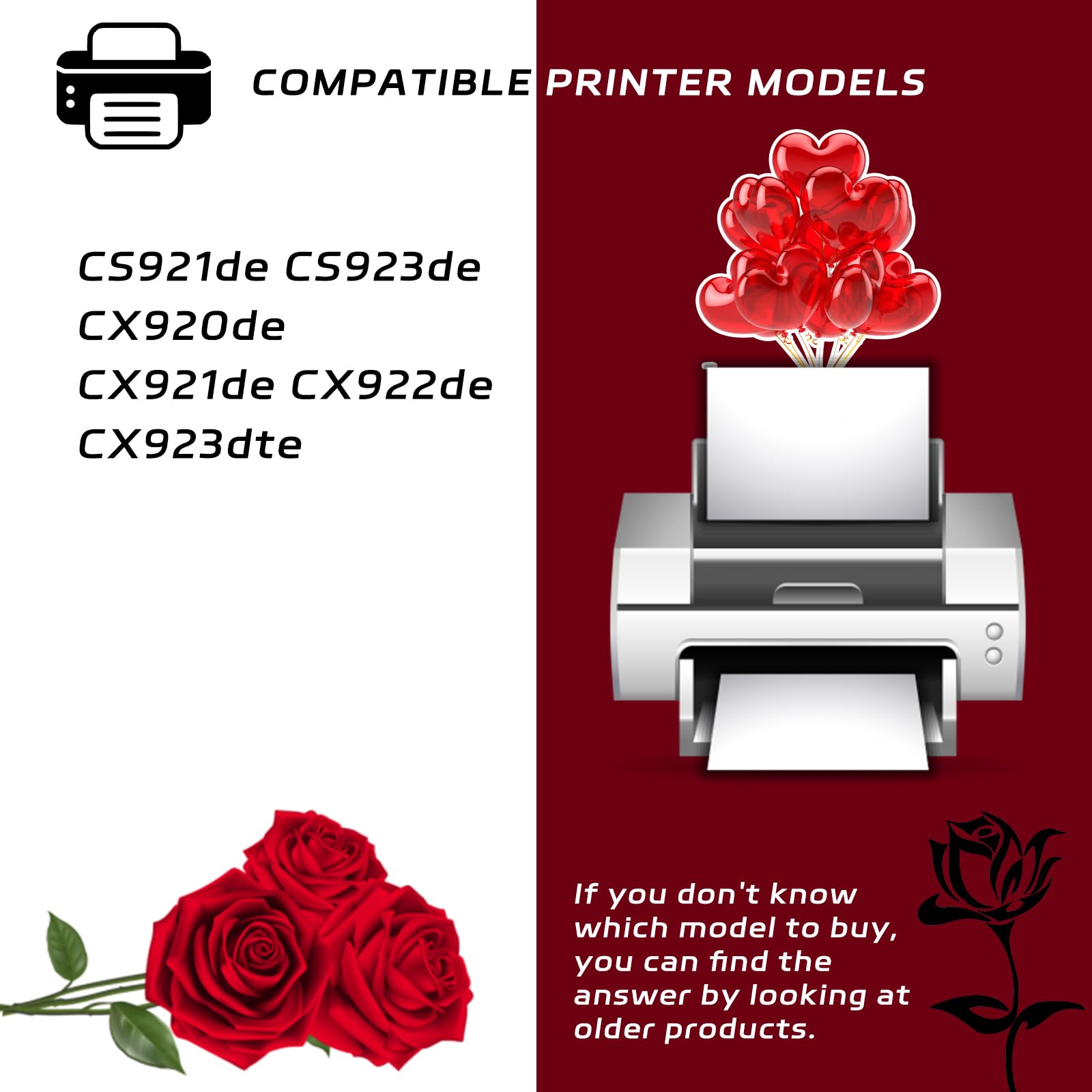 41X1598 Developer Unit Compatible for Lexmark CS921de CS923de CX920de CX921de CX922de CX923dte Printers, with Chip, High Yield 300000 Pages, Clear Printing (1 Pack Magenta)