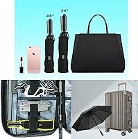 Vista 2 de LANBRELLA Paraguas plegable inverso compacto paraguas de viaje a prueba de viento automático Negro