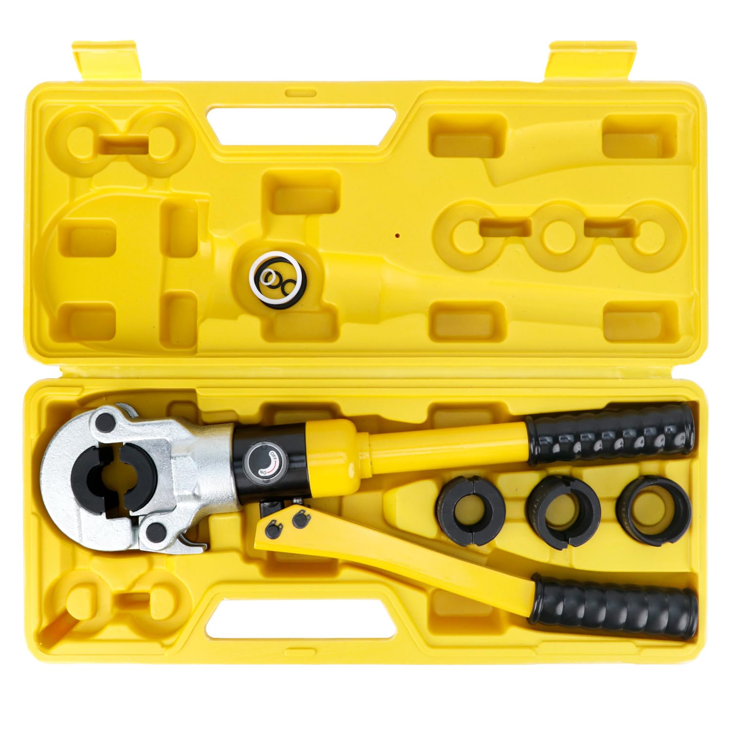 QWORK® Alicates Prensadores Tuberías, 100 kN Prensadora Tubo, Compatible con TH16, TH20, TH26, TH32, solo para Tubos de Aluminio-plástico y Tubos de PEX