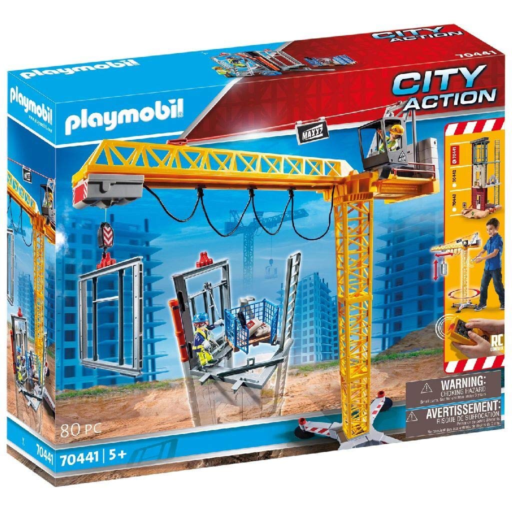 PLAYMOBIL RC Crane with Building Section, Building Sets - Amazon