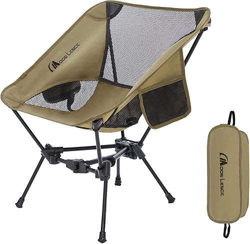 MOON LENCE Silla de camping ultraligera y pequeña, silla plegable portátil de 4 generación, sillas plegables compactas y ligeras para senderismo,