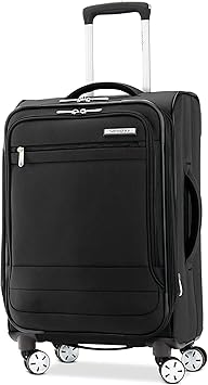 review Samsonite Aspire DLX Softside Expandable Luggage with Spinner Wheels, Black, Carry-On 20-Inch