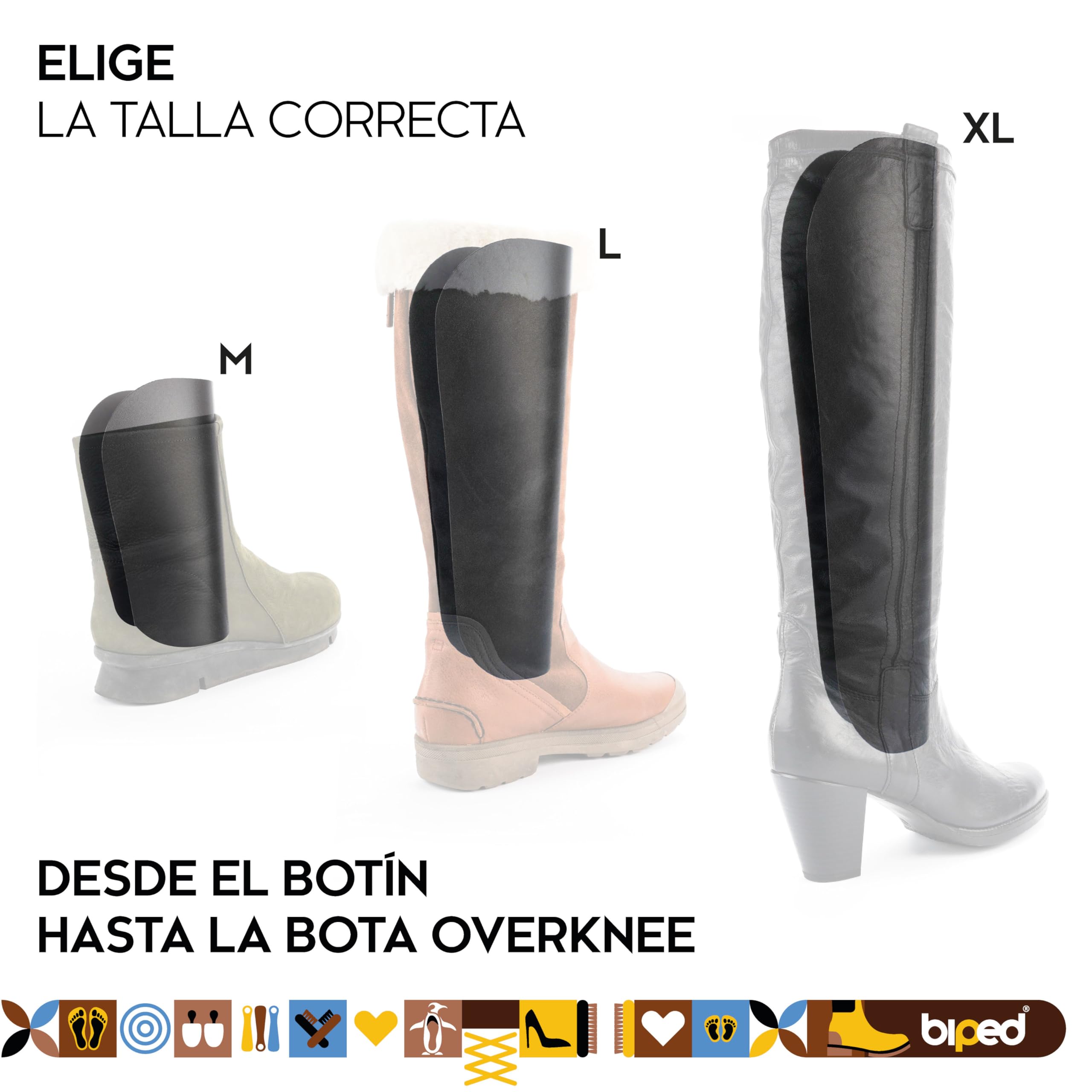 biped Tensor de botas Juego de 5 pares - Tensor de caña enrollable - Para guardar botas - Para botas, botas altas y botas de montar z1180