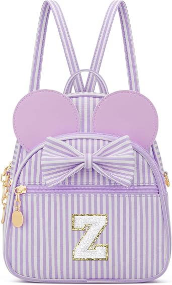 Birthday Gift for Girls Mini Toddler Backpack Purse for Kids | Gift for 3 4 5 6 7 8 9 10 Year Old Girls Little Girl Purse Initial Crossbody Bag Gifts for Daughter Sister Niece