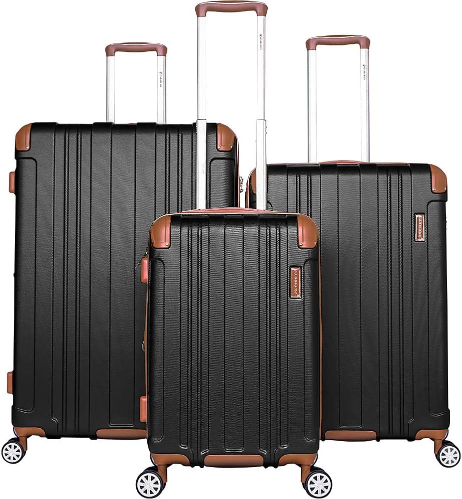 Amazon.com: Gabbiano Bravo Collection - Juego de maletas (3 piezas),  Negro), GA2070A-BK : Ropa, Zapatos y Joyería