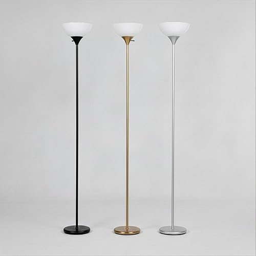 Miniatura 9 de Brightech Lámpara de pie LED regulable Sky Dom, lámpara de pie Torchiere para sala de estar, dormitorio y oficina, lámpara de pie alta para leer,